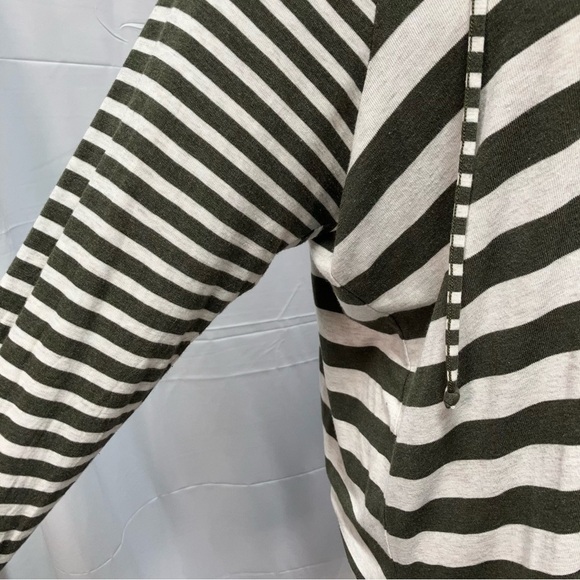 Cabi Playoff Hoodie Womens Small Ivory Green Stripe Style‎ #3995 Fall 2020 - Picture 4 of 14